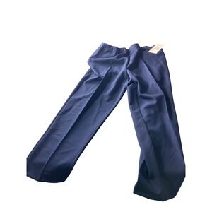 Bend Over Blue Pull On Dress Pants Women's 26W Elastic Waist Polyester NWT